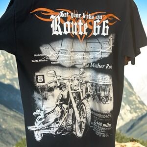 T-Shirt Men's US Route 66 Fashion Graphic  T Shirt Size Large